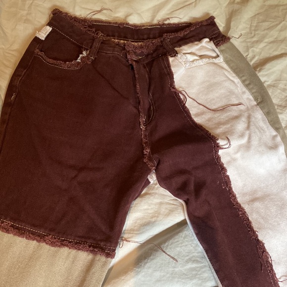Brown Patch Jeans - Picture 2 of 4
